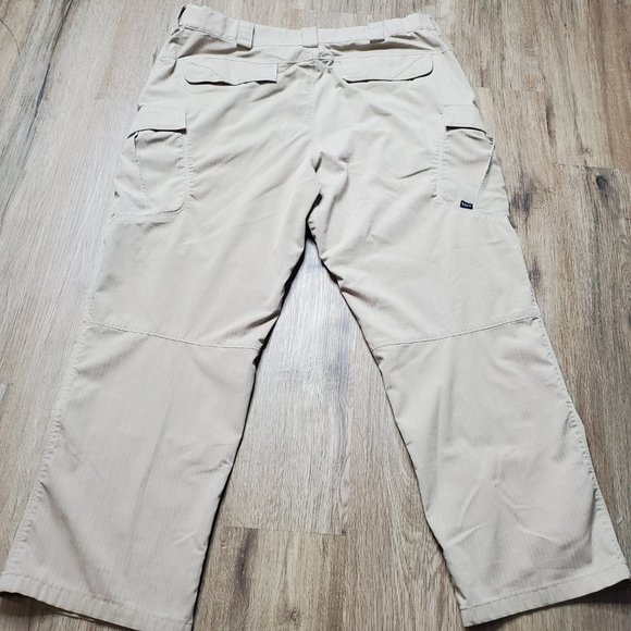 5.11 Tactical Series Cargo Khaki Beige Pants Mens Size 38 Hemmed to 27" Inseam. - Picture 6 of 8